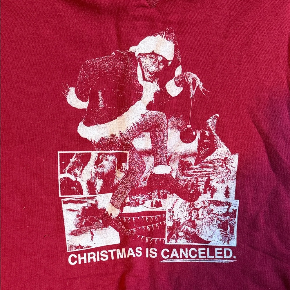 Fruit of the Loom Red Christmas Hoodie